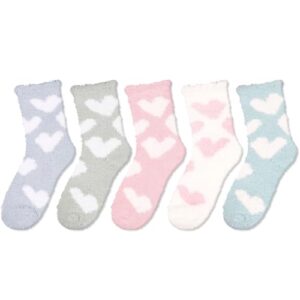 Alternative view of 5 Pack Heart Fuzzy Socks Gifts for Women, Fluffy Socks For Girls, Cute Fuzzy Socks For Women Girls, Soft Socks Cozy Socks For Girls