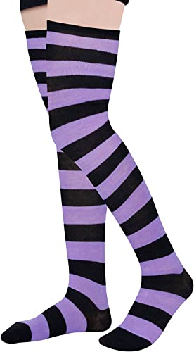 6 Pair Kawaii Stripe Printed Thigh High Socks, Over Knee Long Socks, Cosplay Party Cute Uniform Over knee Socks, Women Sock - Image 2