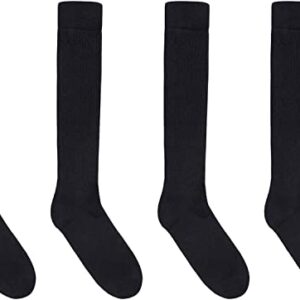 Alternative view of Black Scrunch Socks Women, Cotton Long High Tube Socks, Fun Cute Black Slouch Socks for Women Girls, Fashion Vintage 80s Gifts, 90s Gifts Black Socks 4 Pairs
