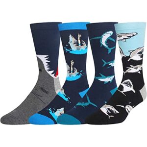 Funny Shark Gifts for Men, Gifts for Him, Guys Who Love Shark, Cute Men's Shark Socks