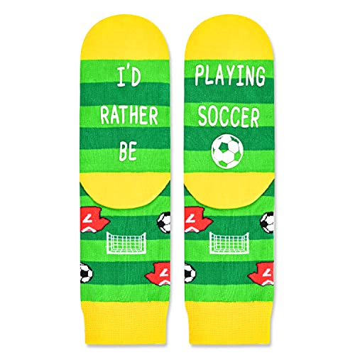 Unisex Soccer Socks for Kids Teens, Funny Soccer Gifts for Soccer Lovers, Boys Girls Soccer Socks, Cute Sports Socks for Sports Lovers, Gifts for 7-10 Years Old - Image 4