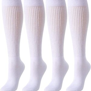 Alternative view of Fashion Vintage 80s Gifts, 90s Gifts, Fun Cute Colorful Slouch Socks for Women Girls, Scrunch Socks Women, Cotton Long High Tube Socks, Extra Tall and Heavy Socks 4 Pairs