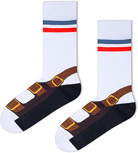 Men Sandal Socks, Funny Socks That Look Like Shoes For Men, Novelty Gifts Crew Socks, Gag Gifts, Father's Day Gifts, Unique Anniversary Gifts For Him - Image 4