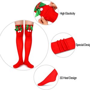 Alternative view of Funny Thigh High Socks for Women Girls, Christmas Knee High Socks, Over the Knee Socks Long Socks, Novelty Christmas Gifts, Best Secret Santa Gifts, Xmas Gifts