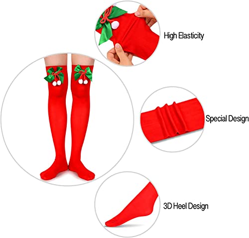 Funny Thigh High Socks for Women Girls, Christmas Knee High Socks, Over the Knee Socks Long Socks, Novelty Christmas Gifts, Best Secret Santa Gifts, Xmas Gifts - Image 2