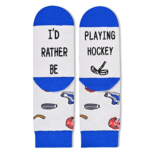 Unisex Novelty Hockey Socks for Kids, Children Ball Sports Socks, Funny Hockey Gifts for Hockey Lovers, Kids' Fun Socks, Perfect Gifts for Boys Girls, Sports Lover Gift, Gifts for 7-10 Years Old - Image 2