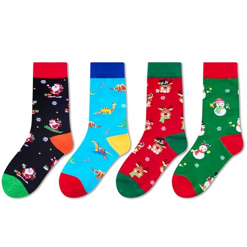 Santa Socks, Novelty Christmas Gifts for 4-7 Years OldKids, Funny Children Christmas Socks, Best Secret Santa Gifts, Xmas Gifts, Christmas Presents, Holiday Socks for Boys Girls, Stocking Stuffers - Image 2