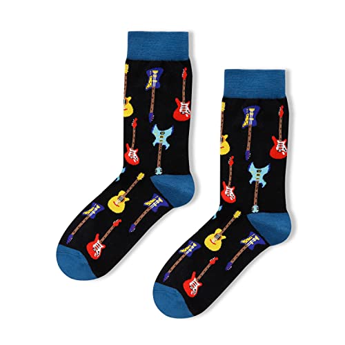 Musician Gifts Electric Guitar Socks Music Lover Gifts Guitarist Gifts Rock Gift Socks Novelty Crew Socks,Gift for Men Who Love Guitar - Image 4