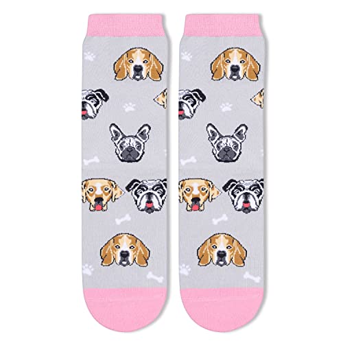 Dog Lover Gifts for Women Dog Gifts for Girl Lady Female Crazy Dog Socks 2 Pairs - Image 4