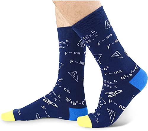 Funny Math Socks for Men, Novelty Men's Engineer Socks, Best Gifts for Math Teachers, Math Lovers, Perfect for Father's Day, Thanksgiving, Teacher's Day Gifts - Image 4
