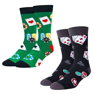 Alternative view of Poker Socks, Mens Novelty Socks, Unique Poker Gifts, Funny Poker Lovers Gifts, Casino Gifts for Poker Players, Gamblers, and Casino Enthusiasts