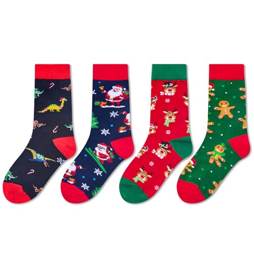 Christmas Presents, Holiday Socks for Boys Girls, Stocking Stuffers, Funny Children Christmas Socks, Best Secret Santa Gifts, Santa Socks, Xmas Gifts, Novelty Christmas Gifts for Kids 4-7 Years Old - Image 2