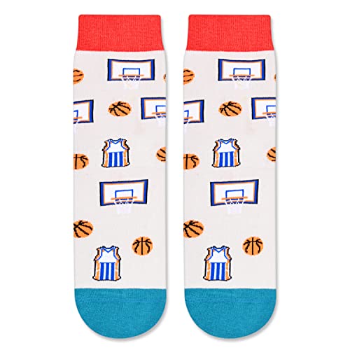 Kids' Fun Socks, Unisex Novelty Basketball Socks for Kids, Children Ball Sports Socks, Funny Basketball Gifts for Basketball Lovers, Gifts for Boys Girls, Sports Lover Gift, Gifts for 7-10 Years Old - Image 4
