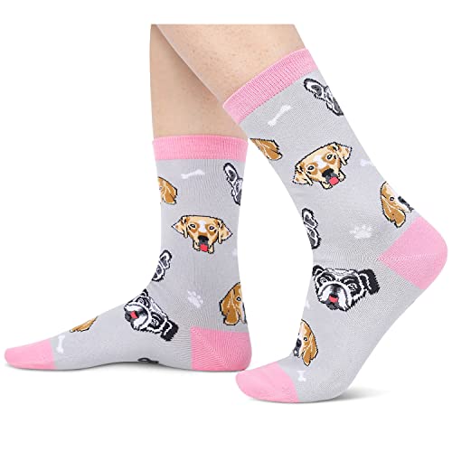 Dog Lover Gifts for Women Dog Gifts for Girl Lady Female Crazy Dog Socks 2 Pairs - Image 2