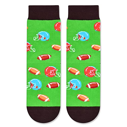 Kids' Fun Socks, Unisex Novelty Football Socks for Kids, Children Ball Sports Socks, Funny Football Gifts for Football Lovers, Gifts for Boys Girls, Sports Lover Gift, Gifts for 7-10 Years Old - Image 4