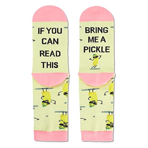 Funny Pickle Socks for Women Who Love Pickle, Novelty Pickle Gifts, Women's Gag Gifts, Gifts for Pickle Lovers, Funny Sayings If You Can Read This, Bring Me A Pickle Socks - Image 3