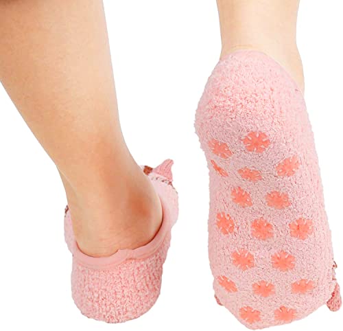 5 Pack Fuzzy Anti-Slip Socks for Women Girls Non Slip Slipper Socks with Grippers, Gift For Her, Gift For Mom - Image 3