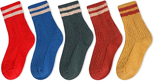 Women Funny Socks Wool Socks Winter Socks Warm Socks Vintage Socks Funny Gifts for Women You Love 5 Pairs - Image 2
