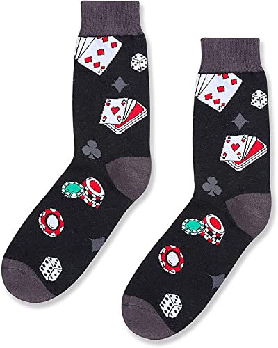 Men's Poker Socks, Playing Cards Socks, Poker Gifts, Casino Gifts for Poker Players, Gamblers Gifts, Funny Gambling Gifts for Poker Lovers - Image 4