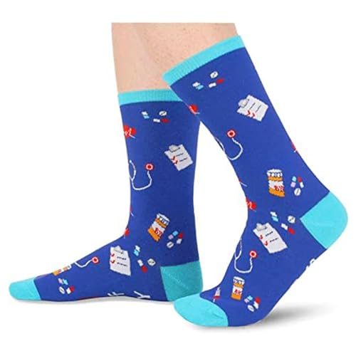 2 Pack Funny Nurse Gifts for Women, Medical Nursing Pharmacy Socks, Novelty Silly Nurse Gift Socks - Image 2