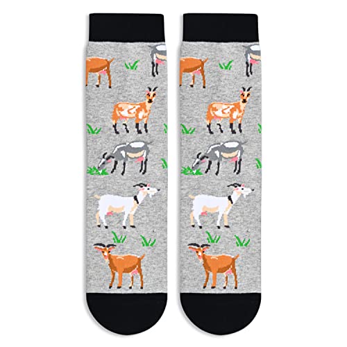 One-Size-Fits-All Goat Gifts, Unisex Goat Socks for Women and Men, Sheep Gifts Gender-Neutral Animal Socks - Image 4
