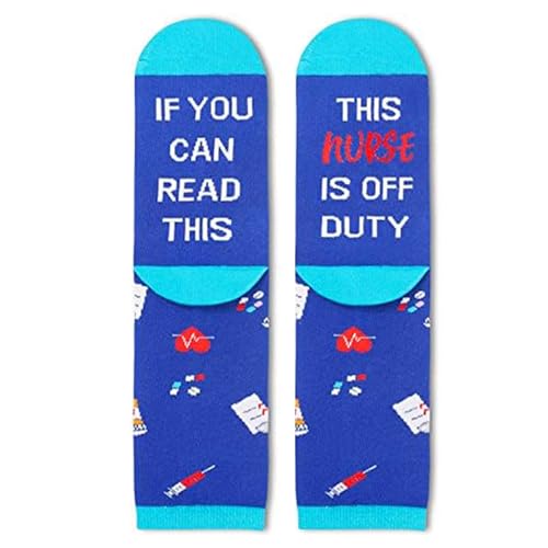 2 Pack Funny Nurse Gifts for Women, Medical Nursing Pharmacy Socks, Novelty Silly Nurse Gift Socks - Image 3