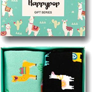 Alternative view of 2 Pairs Women's Llama Socks Fun Llama Gifts For Llama Lovers Mom Women, Gifts for Farmers