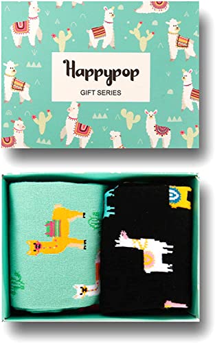 2 Pairs Women's Llama Socks Fun Llama Gifts For Llama Lovers Mom Women, Gifts for Farmers - Image 2