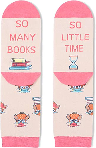 Funny Reading Socks for Women, Novelty Women's Book Socks for Book Lovers, Best Gift For Students, Teachers, Perfect for Birthdays, White Elephant Day, Teachers Day - Image 4