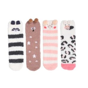 Alternative view of Funny Women Fuzzy Socks Girls Colorful Indoors Slipper Animal Socks for Women,Cozy Gifts For Women