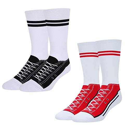 Novelty Crew Socks for Men, Funny Socks That Look Like Shoes, Sneaker Socks, Best Gift for Him, Ideal for Father's Day Gifts - Image 3