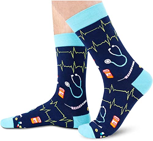 Men's Funny Doctor Socks, Doctors Gifts, Nurse Gifts, Medical Assistant & CNA Presents, Unique Pharmacy Socks, Ideal Gifts for Doctors - Image 4