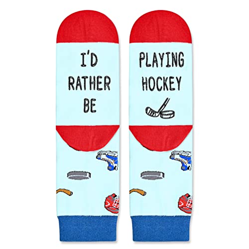 Unisex Novelty Hockey Socks for Kids, Children Ball Sports Socks, Funny Hockey Gifts for Hockey Lovers, Kids' Fun Socks, Perfect Gifts for Boys Girls, Sports Lover Gift, Gifts for 7-10 Years Old - Image 3