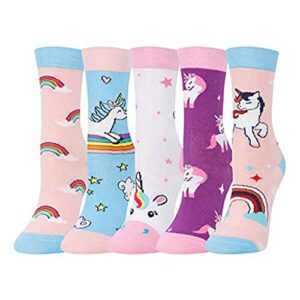 Alternative view of Funny Unicorn Socks for Girls, Novelty Unicorn Gifts For Unicorn Lovers, Children's Day Gift For Your Daughter, Gift For Sisters, Funny Unicorn Socks for Kids, Girls Unicorn Themed Socks