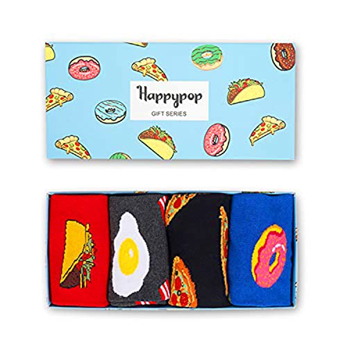 Funny Taco Bacon Pizza Donut Socks for Men, Food Socks, Novelty Food Gifts for Food Lovers, Birthday Gift, Holiday Gift, Father's Day Gifts, Christmas Gifts, Gifts for Him - Image 3