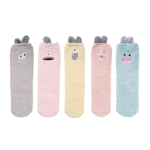 Fuzzy Socks for Women Girls Colorful Indoors Animal Slipper Socks, Warm Cozy Socks Gift for Mom, Wife, Daughter, Girlfriend, Grandma, Sister - Image 2