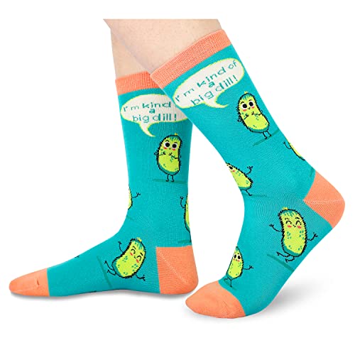 Women's Pickle Socks, Pickle Theme Socks, Pickle Gifts, Christmas Gifts For Women, Pickle Lover Gift, Big Dill Pun Socks, Mothers Day Gifts, Food Socks - Image 3