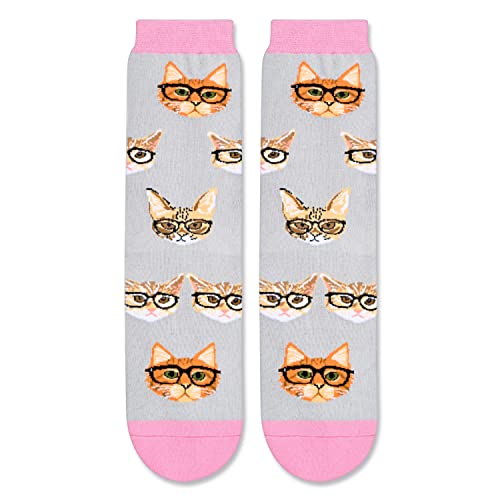 Cat Mom Gifts for Women Unique Cat Lovers Gifts for Women, Crazy Cat Socks 2 Pairs - Image 4