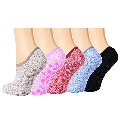 Cozy Slipper Socks, Fuzzy Anti-Slip Socks for Women Girls, Non-Slip Slipper Socks with Grippers, Gifts for Womens - Image 2