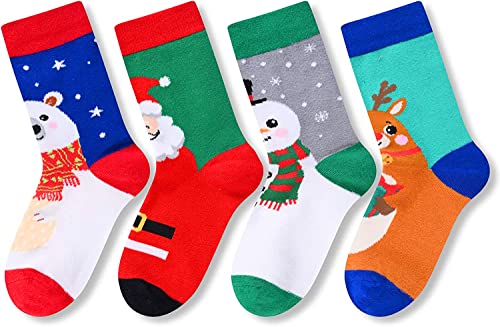 Funny Children Christmas Socks, Holiday Socks for Boys Girls 4 5 6 7 Years Old, Santa Socks, Stocking Stuffers, Novelty Christmas Gifts for Kids, Best Secret Santa Gifts, Xmas Gifts - Image 3