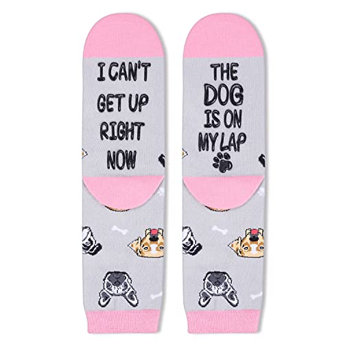 Dog Lover Gifts for Women Dog Gifts for Girl Lady Female Crazy Dog Socks 2 Pairs - Image 3
