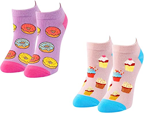 Funny Donut Socks Cupcake Socks for Women, Food Socks, Novelty Donut Cupcake Gifts, Food Lovers Gift, Birthday Gift, Holiday Gift, Mother's Day Gift, Christmas Gift - Image 2