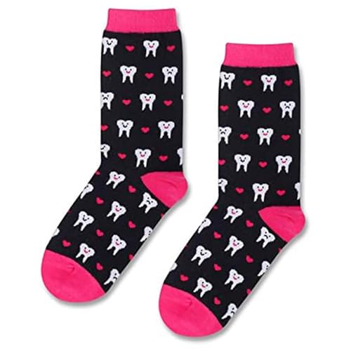 2 Pack Funny Dental Teeth Medical for Women, Novelty Teeth Gifts for Dentist, Lovely Cute Dental Socks Gifts - Image 4