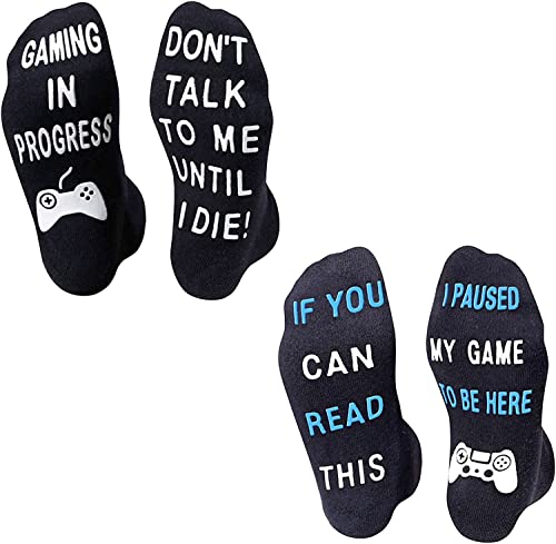 Unisex Gamer Gifts, Novelty Gamer Socks, Gaming Socks for Game Lovers, Funny Gaming Gifts, Video Game Socks for Women Men Who Love Game - Image 2