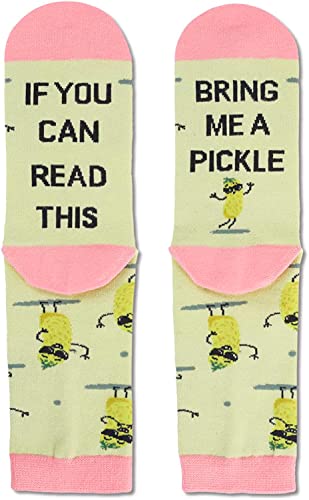 Funny Pickle Socks for Women Who Love Pickle, Novelty Pickle Gifts, Women's Gag Gifts, Gifts for Pickle Lovers, Funny Sayings If You Can Read This, Birng Me A Pickle Socks - Image 4