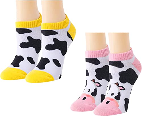 Cow Gifts for Women Unique Cow Lovers Gifts for Women, Cow Themed Gift Socks 2 Pairs - Image 2
