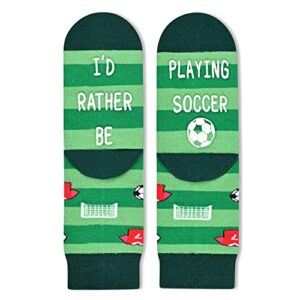Alternative view of Unisex Soccer Socks for Kids Teens, Funny Soccer Gifts for Soccer Lovers, Boys Girls Soccer Socks, Cute Sports Socks for Sports Lovers, Gifts for 7-10 Years Old