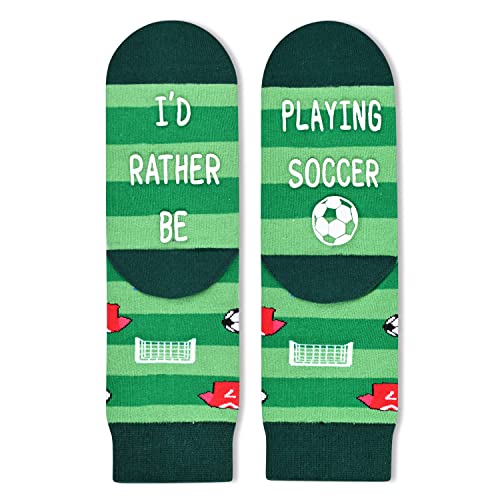 Unisex Soccer Socks for Kids Teens, Funny Soccer Gifts for Soccer Lovers, Boys Girls Soccer Socks, Cute Sports Socks for Sports Lovers, Gifts for 7-10 Years Old - Image 2