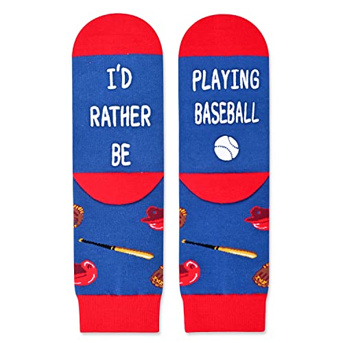 Kids' Fun Socks, Unisex Novelty Baseball Socks for Kids, Children Ball Sports Socks, Funny Baseball Gifts for Baseball Lovers, Gifts for Boys Girls, Sports Lover Gift, Gifts for 7-10 Years Old - Image 2