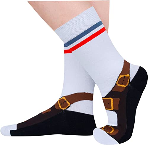 Men Sandal Socks, Funny Socks That Look Like Shoes For Men, Novelty Gifts Crew Socks, Gag Gifts, Father's Day Gifts, Unique Anniversary Gifts For Him - Image 3